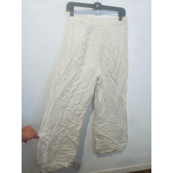 SPLENDID Beige Off-White Pull On Wide-Leg Delancey Trousers Pants Size XS - Picture 3 of 12